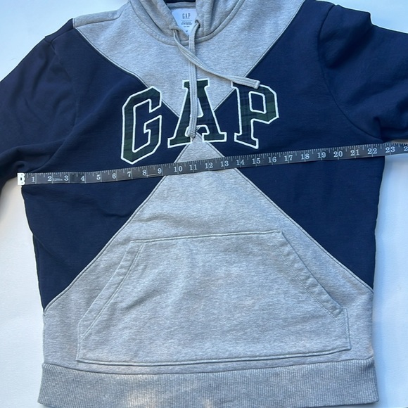 GAP pullover Opening Ceremony exclusive Blue Gray Color Block tartan plaid urban - Picture 4 of 10